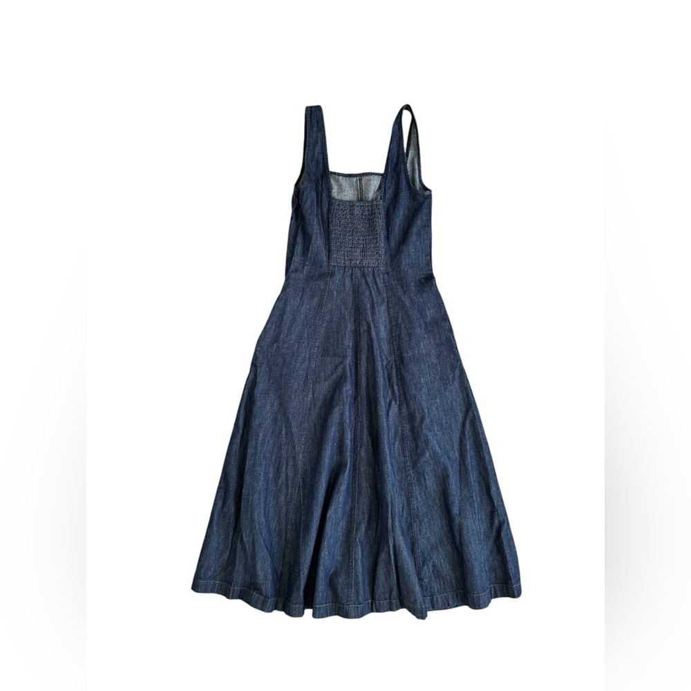 J. Crew Dark Blue Denim Midi Dress - Picture 3 of 9